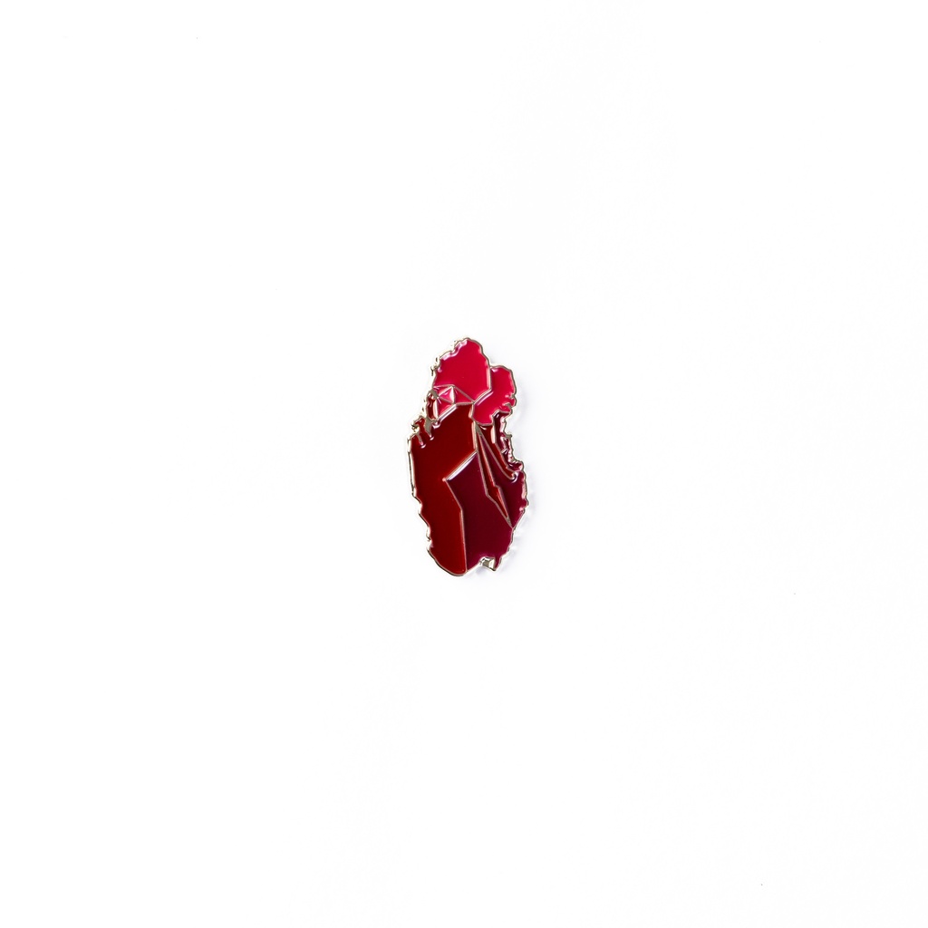 Pin 5 - Maroon Qatar map