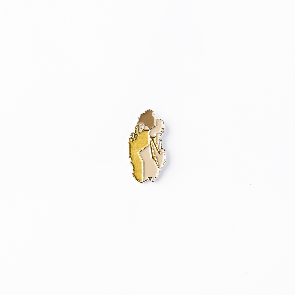 Pin 15 -Qatar map Gold